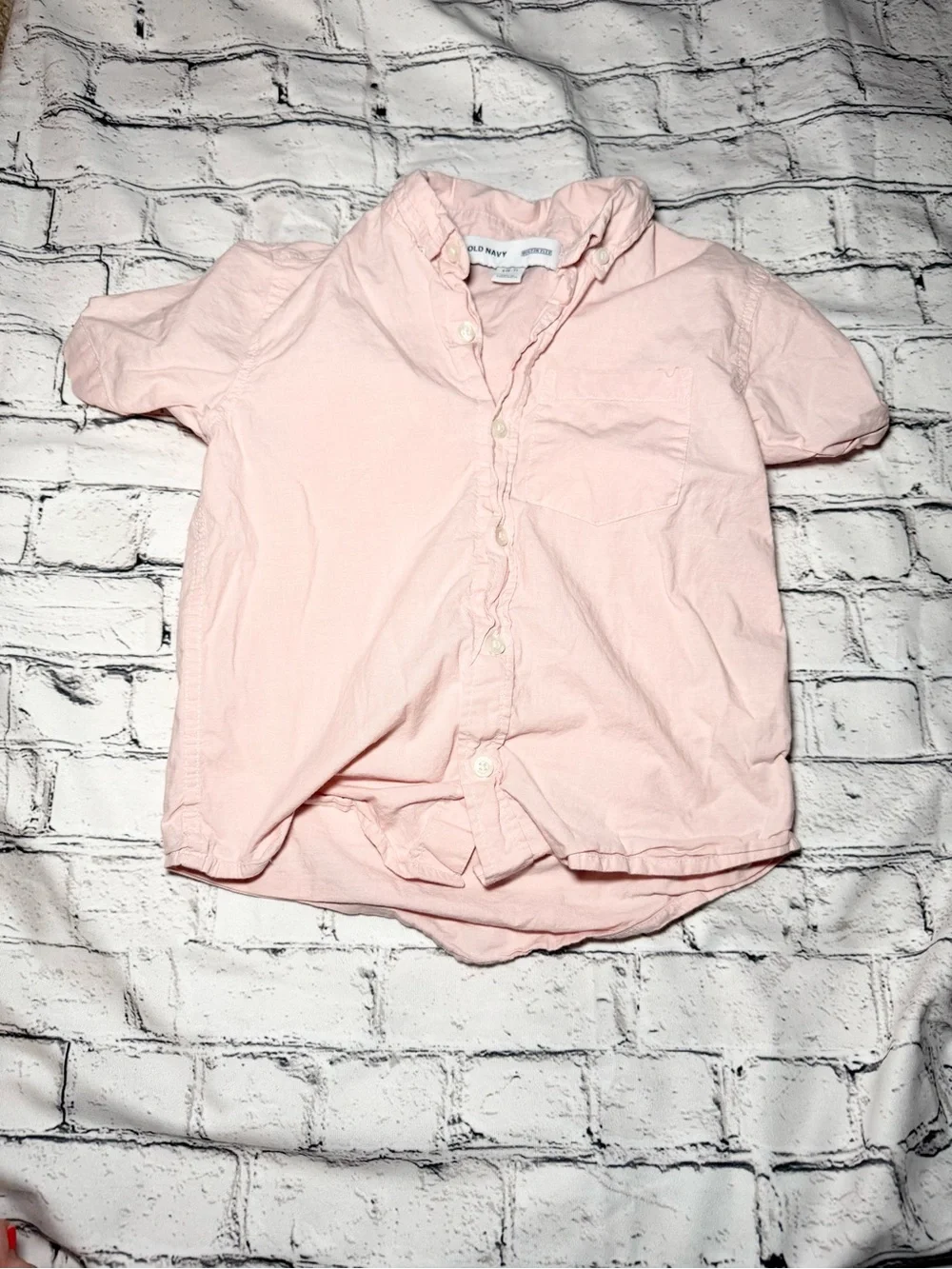 Old navy pink button down. Size S(6-7)